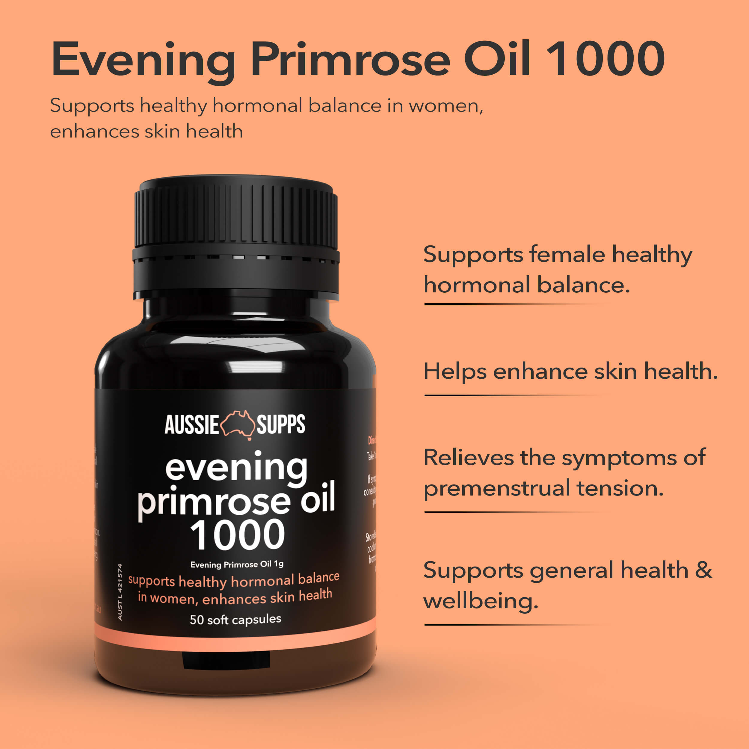 AussieSupps Evening Primrose Oil 1000